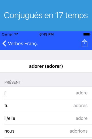 French Verb Conjugator screenshot 2