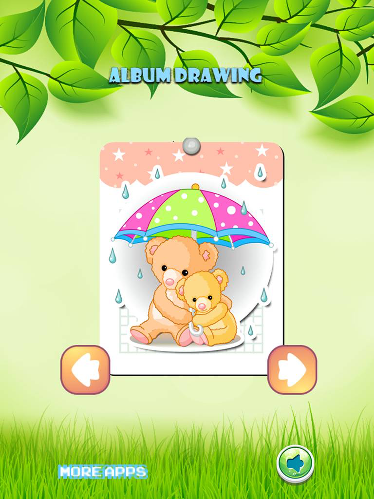 Bear Zoo Drawing Coloring Book - Cute Caricature Art Ideas pages for kids screenshot 7