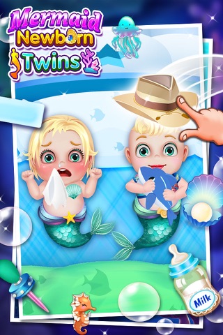 Mermaid Newborn Twins Baby Care - Free Girls Games screenshot 3