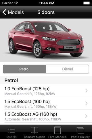 CarSpecs Ford Mondeo 2015 screenshot 2