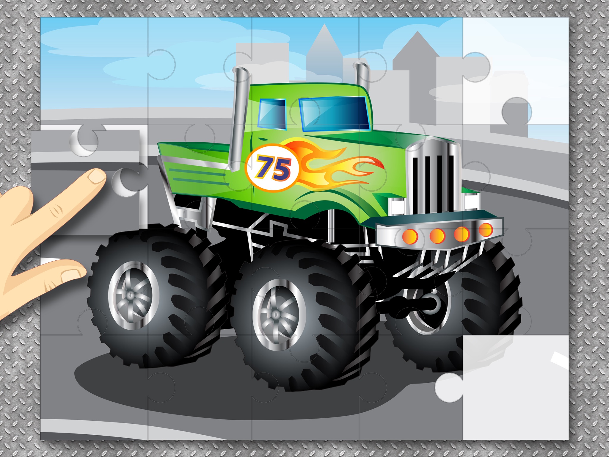 Sports Cars & Monster Trucks Jigsaw Puzzles : free logic game for toddlers, preschool kids and little boys screenshot 2