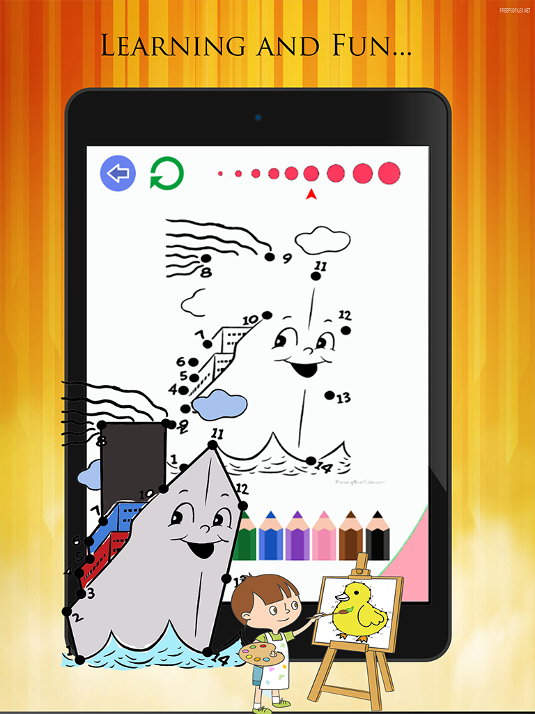 Dot to Dot Coloring Book Brain Learning  - Free Games For Kids screenshot 10