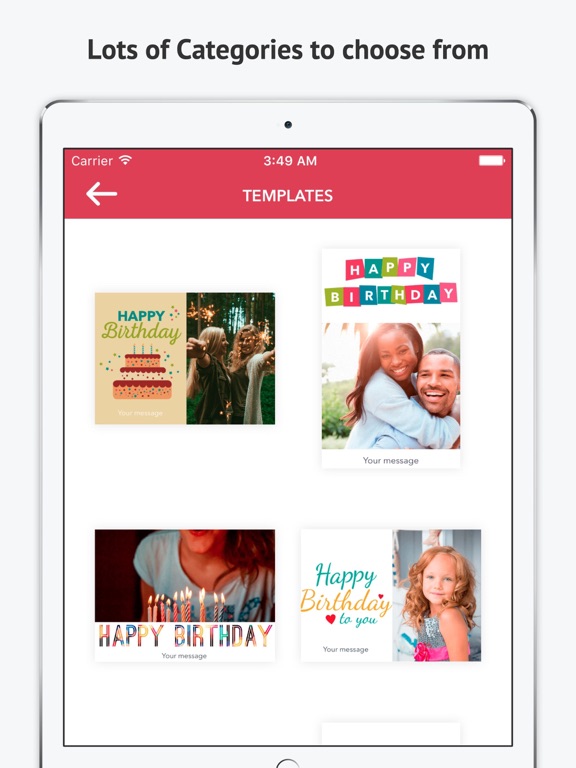 eCard Maker-Celebrate and Send Wishes Free iPad screenshot