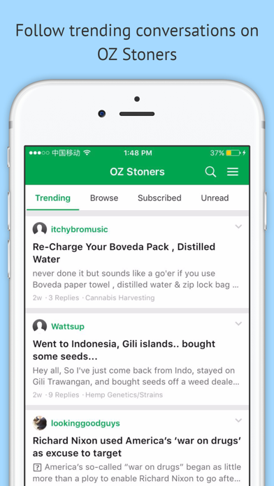 Screenshot #1 pour OZ Stoners Cannabis Community