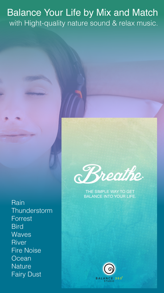 Breathe Get Energy & Depression Help By Calming Music, Sounds mixer - 1.4 - (iOS)