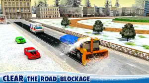 Snow Rescue Missions 2016: Snowblower Truck and Ambulance Driver, Doctor and First Aid Simulation screenshot 1