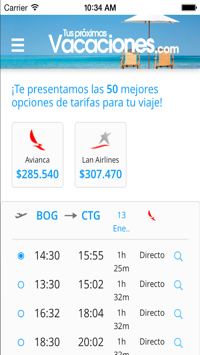 Tus proximas Vacaciones screenshot