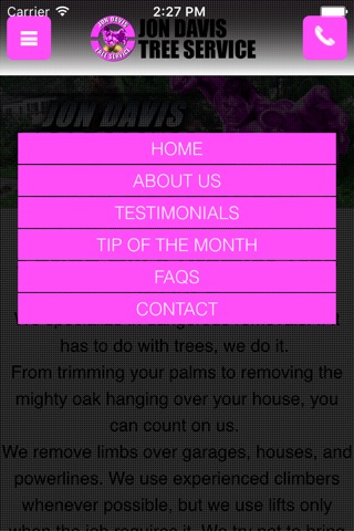 Jon Davis Tree Service screenshot 2