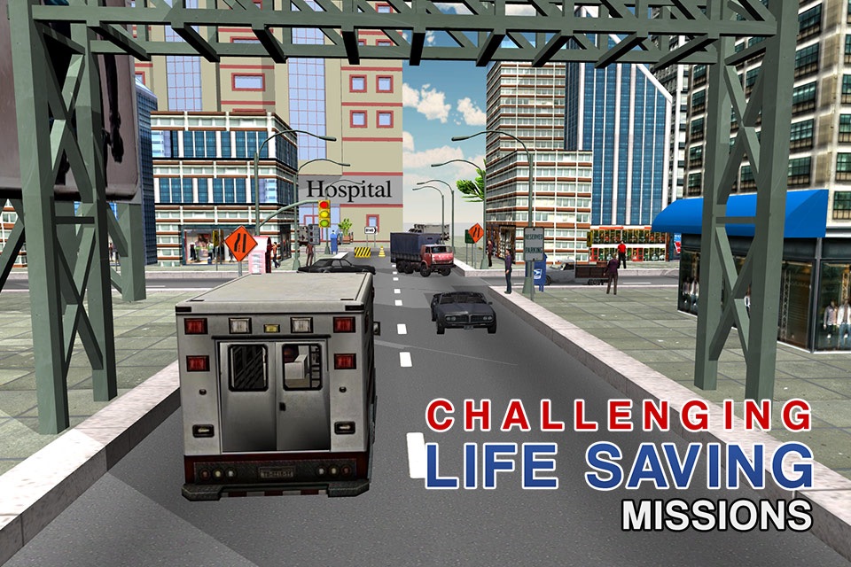 3D Ambulance Driver Simulator – Emergency vehicle driving & parking game screenshot 3