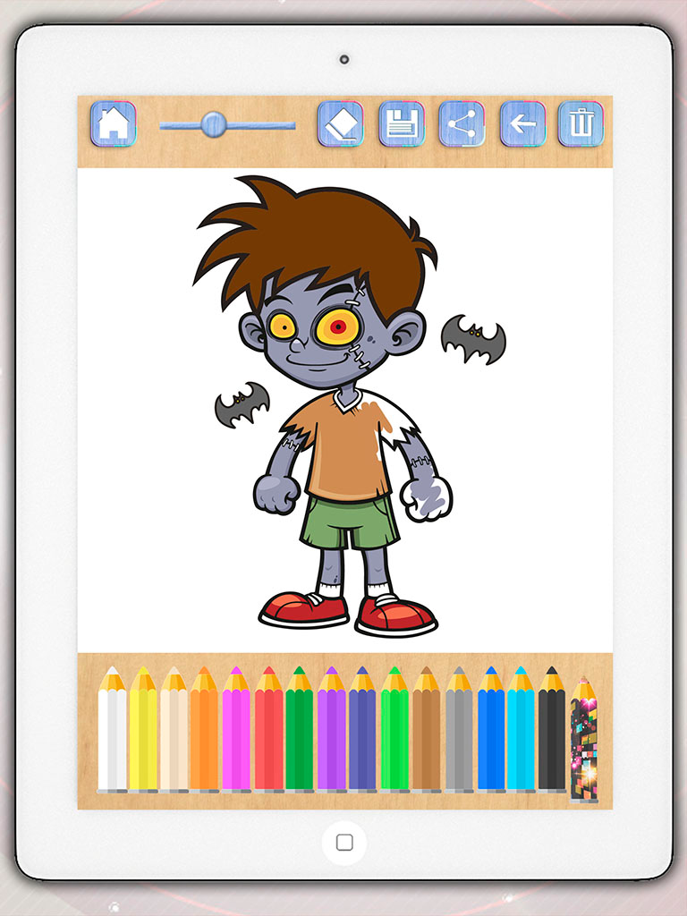 Paint and color zombies - Zombs coloring book for boys and girls