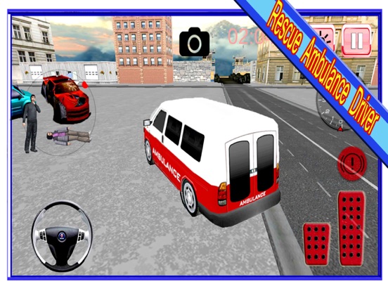 Screenshot #5 pour Rescue Ambulance Driver 3d simulator - On duty Paramedic Emergency Parking, City Driving Reckless Racing Adventure