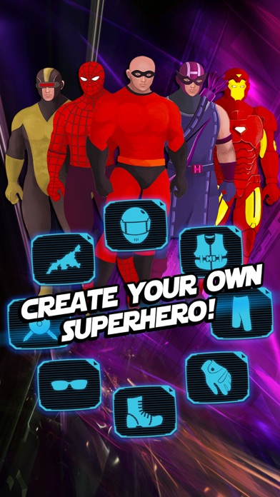 Screenshot #1 pour Superhero Creator - Super Hero Character Costume Maker & Dress Up Game for Man FREE