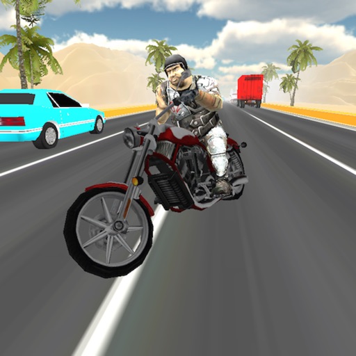 Desert Racer 3D :Crossing Traffic Motorcycles Racing Science icon