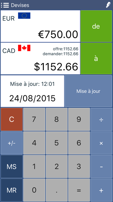 Screenshot #2 pour Converter Pro Gratuit - Convertisseur d'Unité, Devises Calculatrice