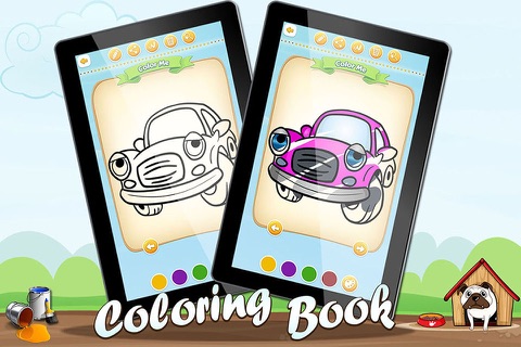 Coloring Sheets Cartoon Cars Full screenshot 3