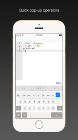 Code keyboard screenshot