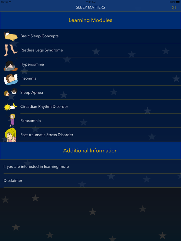Screenshot #4 pour SleepMatters - animated educational modules on sleep disorders