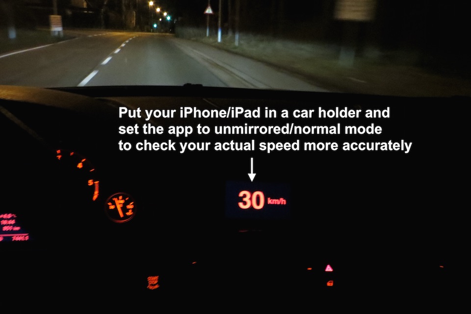 SpeedWatch HUD Free - a Speedometer and Head-up Display for iPhone & iPad screenshot 3