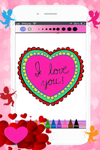 Happy Valentine's Coloring Book screenshot 3