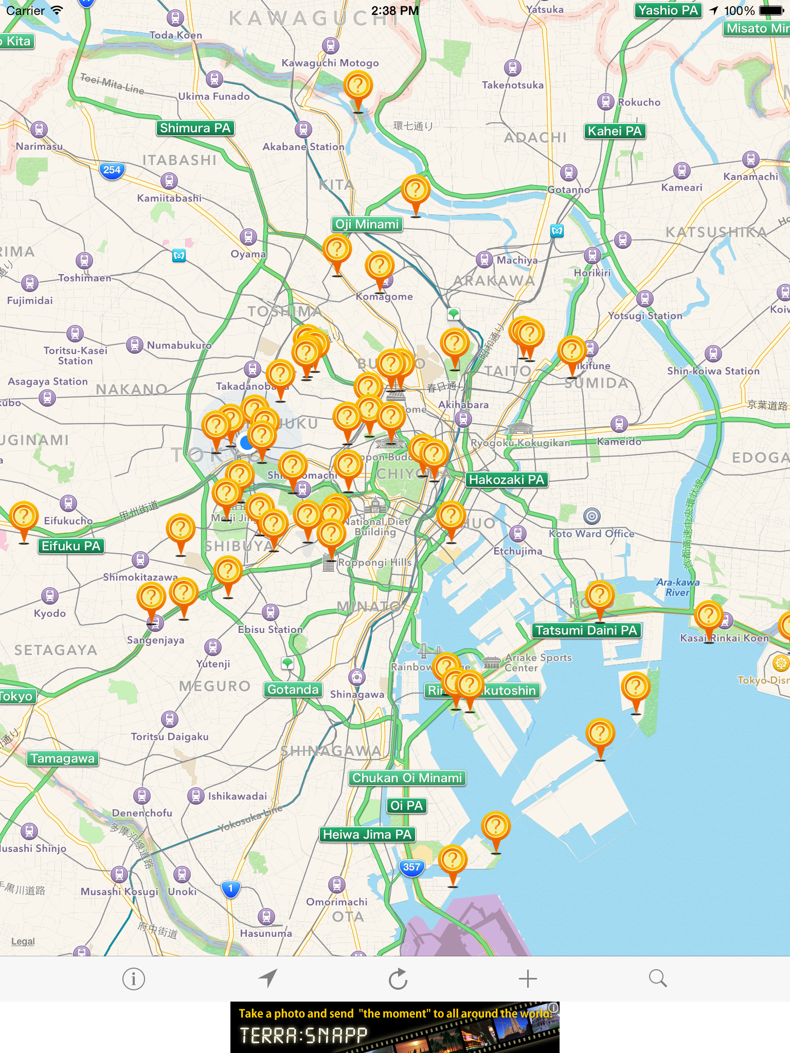 Secret tourist attraction information sharing map screenshot 5