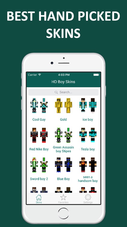 HD Boy Skins - Ultimate Skins for Minecraft Pocket Edition