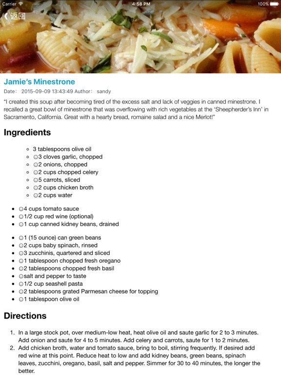 Screenshot #6 pour The Food of Italy - Simple and Delicious of Classic Italian Cooking