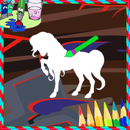 Coloring Book Page Horse Art Edition iOS App
