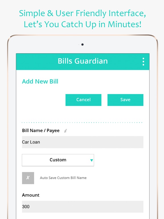 Bills Guardian - Bill Keeper, Reminder & Tracker iPad screenshot