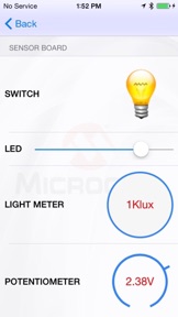 BLE Sensor App screenshot