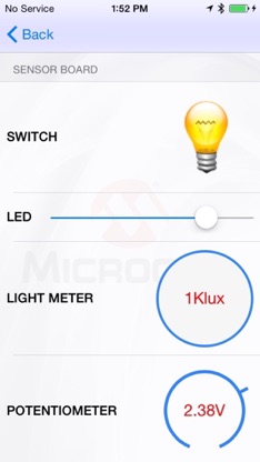 BLE Sensor App screenshot 2