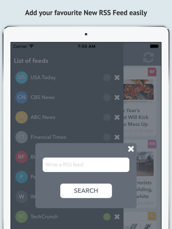RSS News Reader-Free iPad screenshot