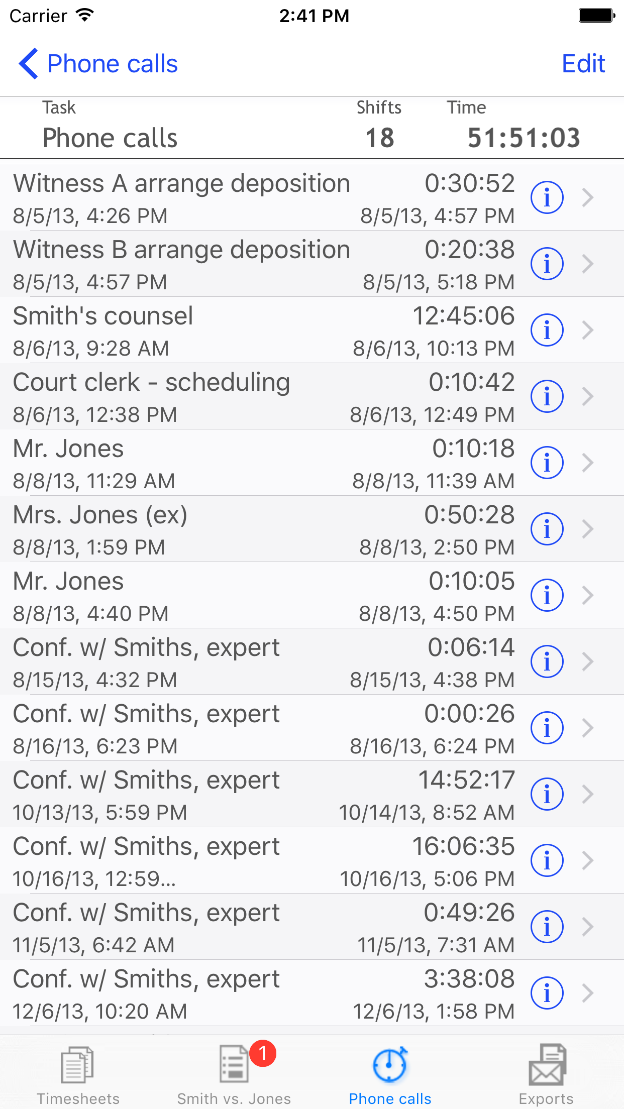 iPunchclock screenshot 5