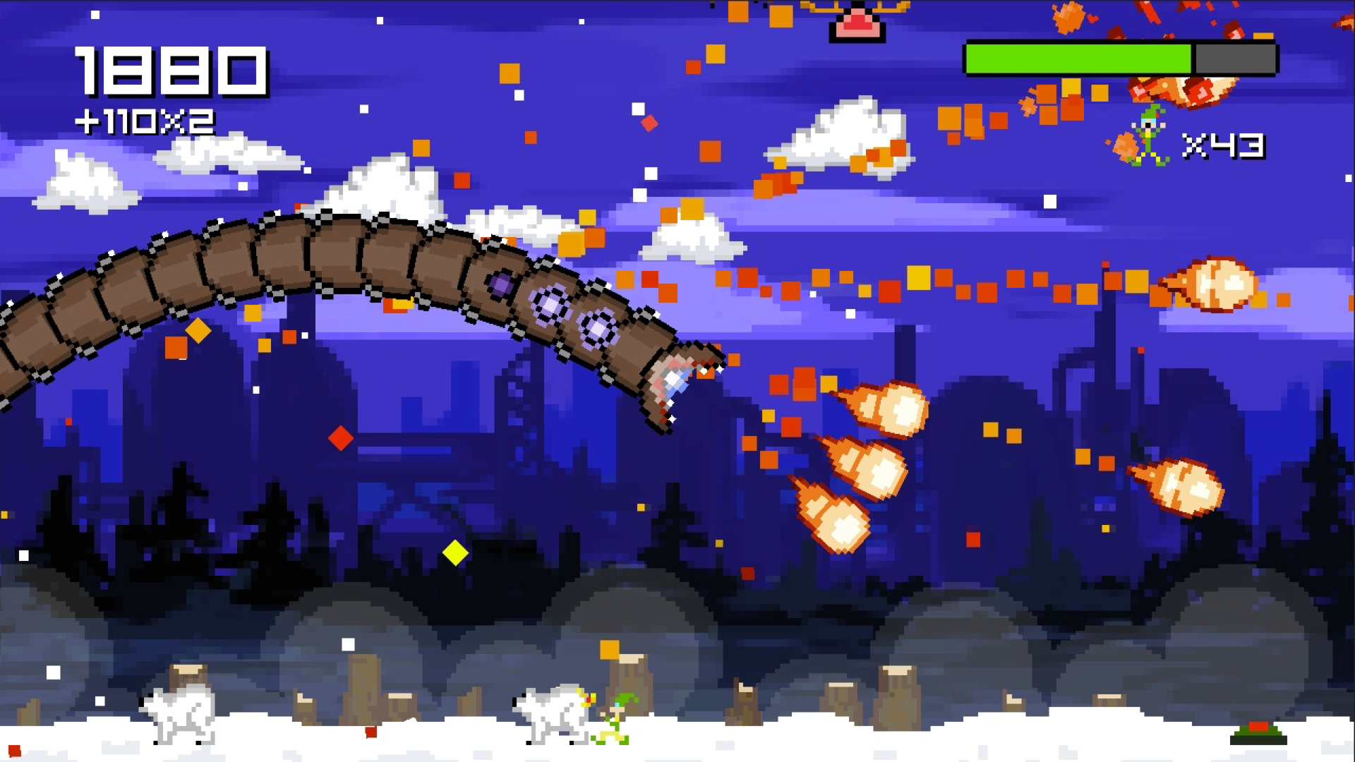 Super Mega Worm Vs Santa Saga screenshot 14