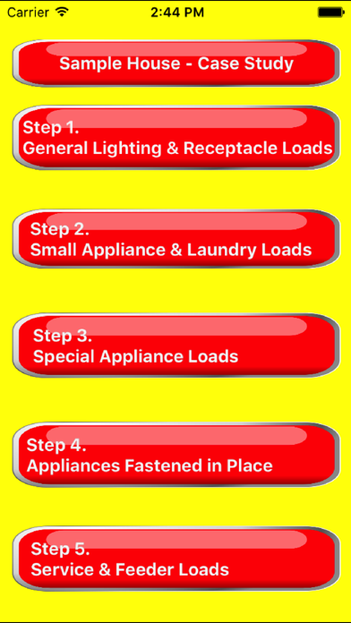 Electrical Load Calculator & Electrical Plan Example Screenshot