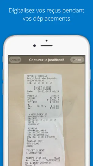 Capture d'écran de SAP Concur sur iPhone 3
