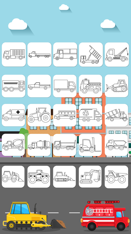 Trucks Connect the Dots and Coloring Book for Kids Lite - 1.0 - (iOS)