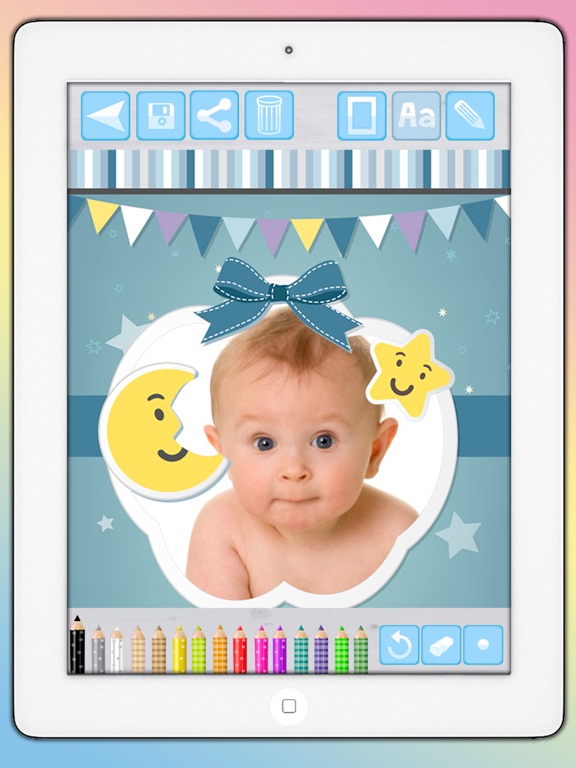 Photo frames for babies and kids for your album iPad screenshot
