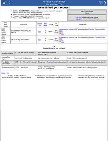 Screenshot #6 pour Advance Auto Salvage - Murfreesboro, TN