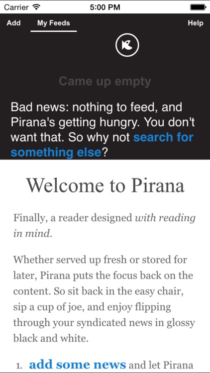 Piranha: the bite-sized RSS news reader