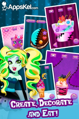 Monster Girls Frozen Ice Cream Parlor – Candy Maker Games for Free screenshot 3