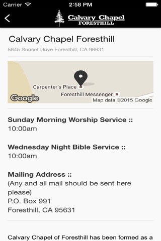 Calvary Chapel Foresthill screenshot 2