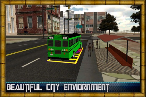 City Bus Driving Simulator 2016 - Real passengers pick & drop driver traffic parking Sim screenshot 3