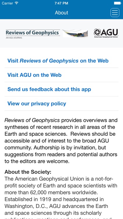 Reviews of Geophysics screenshot-3