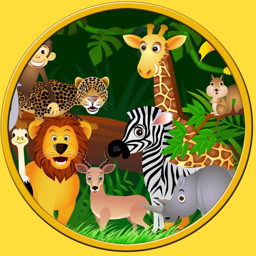 jungle animals for small kids - no ads icon