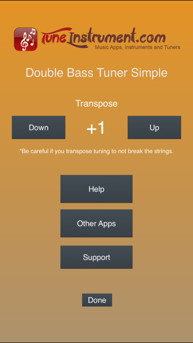 Double Bass Tuner Simple Screenshot