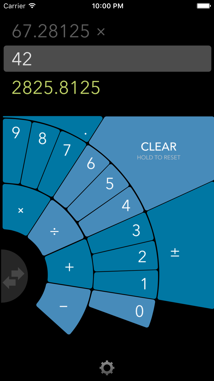 FutureCalc: ergonomic calculator for single-handed use screenshot 3