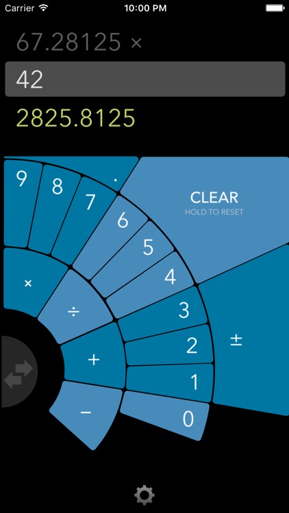 FutureCalc: ergonomic calculator for single-handed use