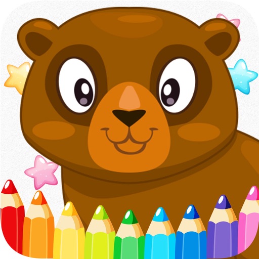 Animals Cartoon art pad Learn to paint and draw animals coloring pages printable for kids free . iOS App