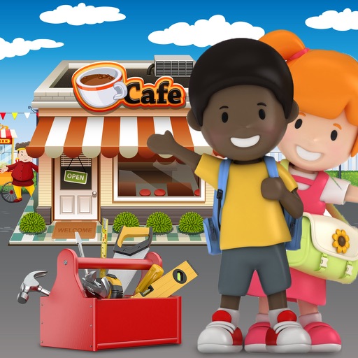 Make It Kids Winter Job - Build, design and decorate a coffee shop business and sell snacks as little entrepreneurs icon