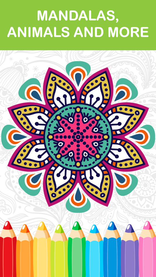 mandala coloring book - adult colors therapy free stress relieving pages - 1.0 - (iOS)